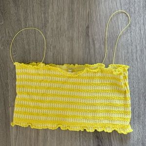 Adorable yellow bandeau top